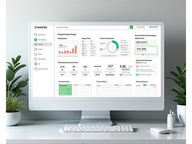Business analytics dashboard showing corporate payment trends and wallet management tools