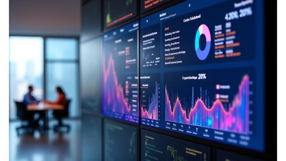 رسوم بيانية توضح معدلات حل المشكلات وسعادة العملاء، تمثل الإحصائيات والأداء القوي لدعم العملاء.