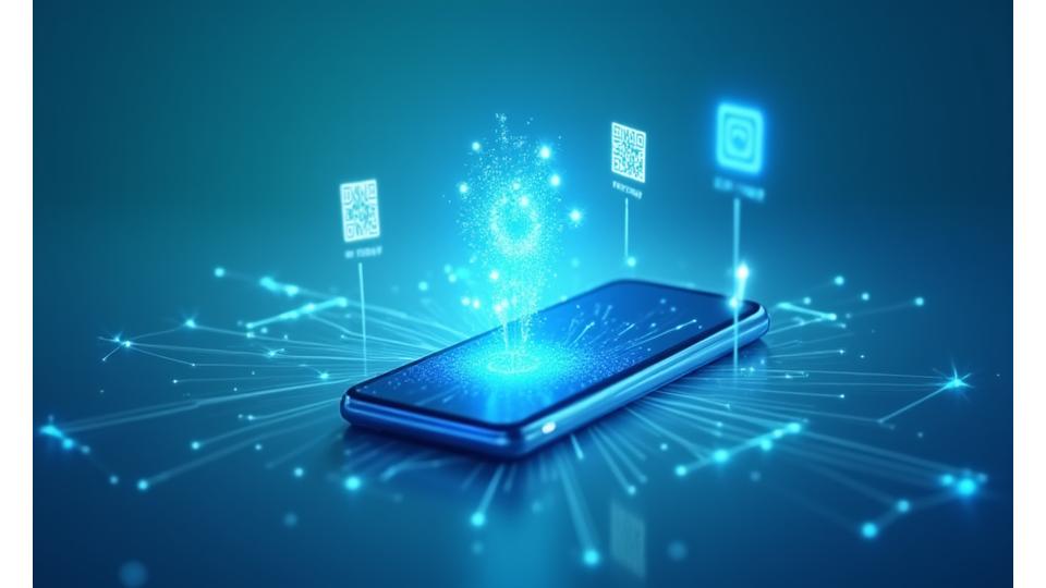توضيح يضم أيقونات دفع متنوعة مثل روابط الدفع ورموز QR والدفعNFC